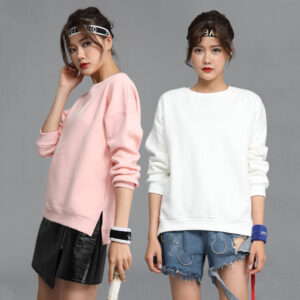 Heavy Dopamine Velvet Padded Loose Round Neck Couple Sweater