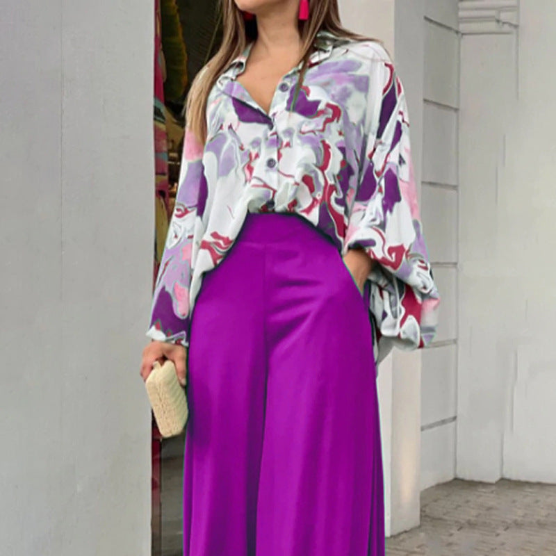 Fashionable Printed Wide-leg Pants - Image 5
