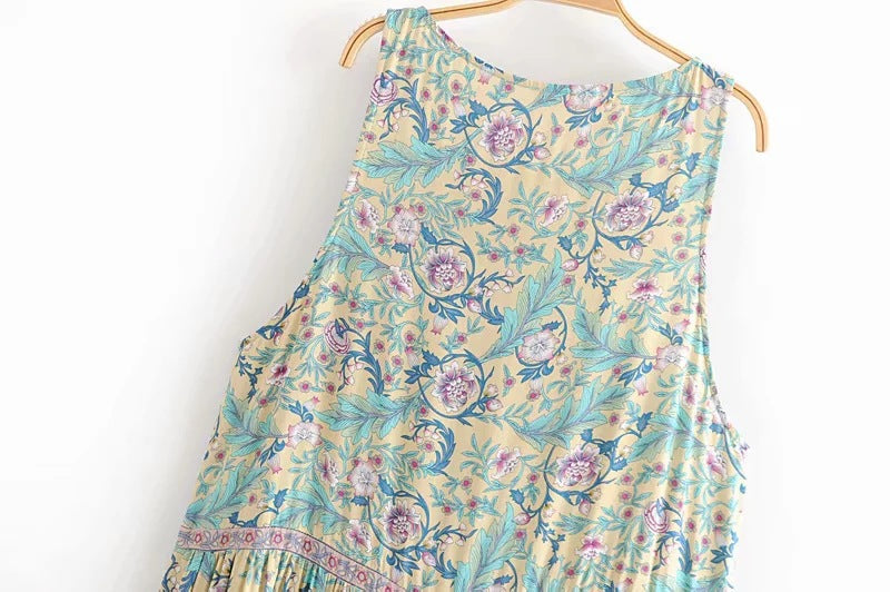 New Bohemian Printed Dresses European and American Women's Holiday Wind Beach Dresses - Image 5