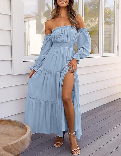 Elegant High-waisted A-line Layered Maxi Skirt With A Side Slit - Image 8