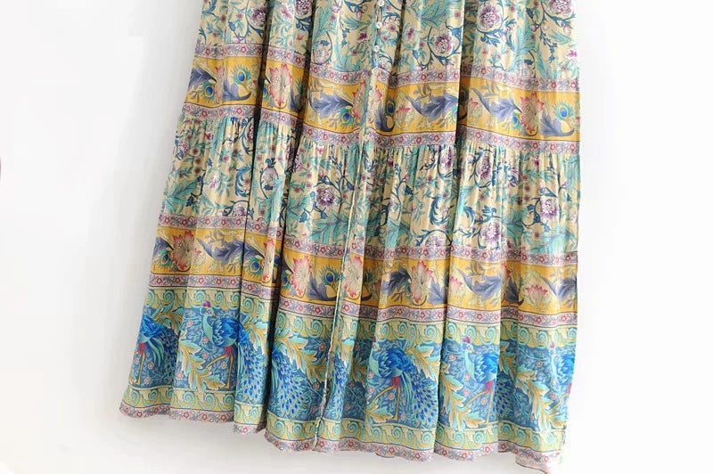 New Bohemian Printed Dresses European and American Women's Holiday Wind Beach Dresses - Image 4