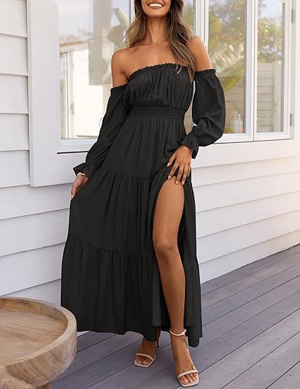 Elegant High-waisted A-line Layered Maxi Skirt With A Side Slit - Image 7