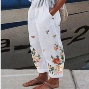 No Belt Loose Wide-leg Pants