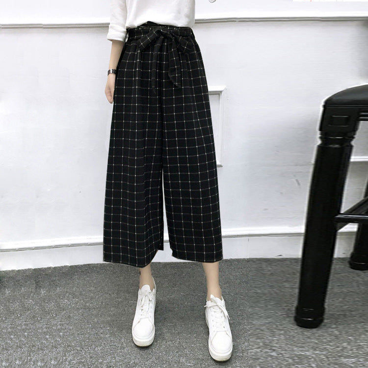 Vertical-striped chiffon wide-leg pants - Image 4