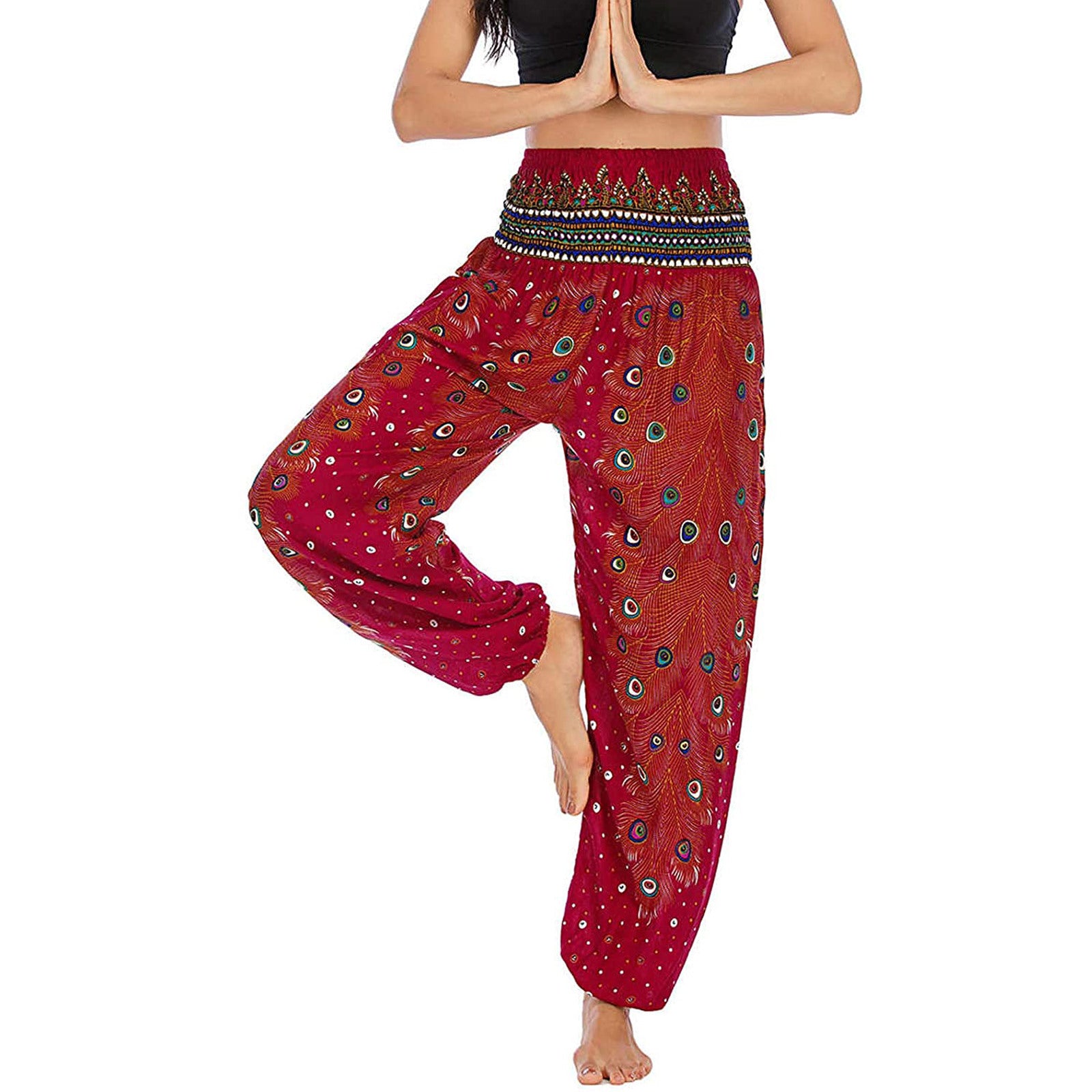 Printed Wide-leg Pants Casual Trousers - Image 9