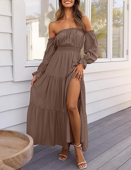 Elegant High-waisted A-line Layered Maxi Skirt With A Side Slit - Image 3