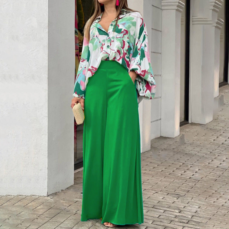 Fashionable Printed Wide-leg Pants - Image 9
