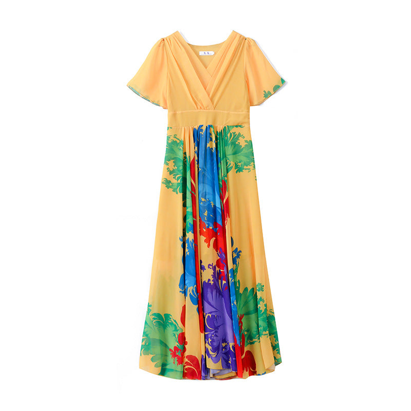 Chiffon Long Waist Slimming Temperament Maxi Skirt To Ankle - Image 5